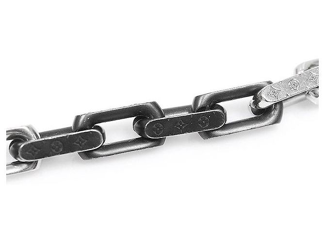 Louis Vuitton Bracciale a catena Monogram Silver Black Misura - vista 5