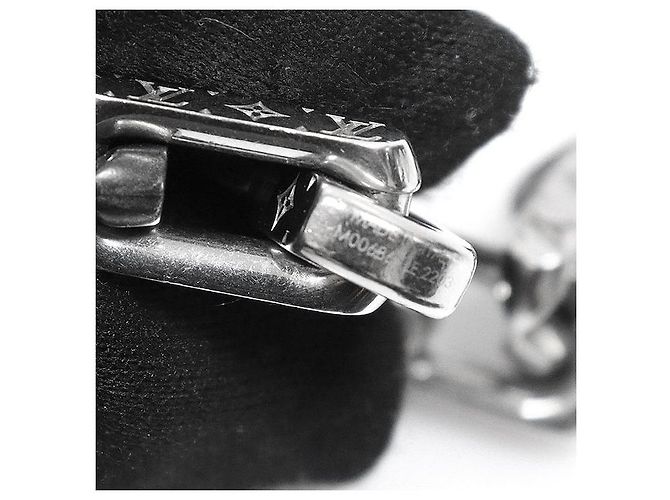 Louis Vuitton Bracciale a catena Monogram Silver Black Misura - vista 7