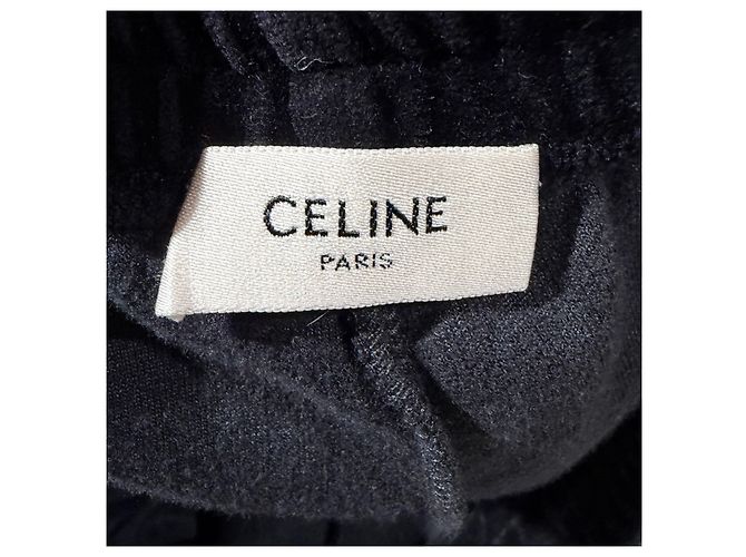 Céline Set Pantaloni e Giacca con Zip in Velluto Triope Black - vista 10