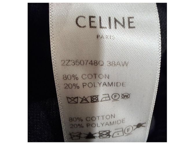 Céline Set Pantaloni e Giacca con Zip in Velluto Triope Black - vista 12