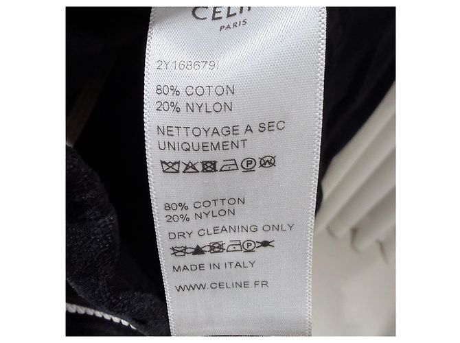 Céline Set Pantaloni e Giacca con Zip in Velluto Triope Black - vista 6