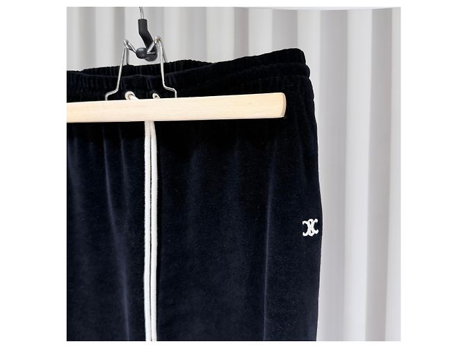 Céline Set Pantaloni e Giacca con Zip in Velluto Triope Black - vista 8