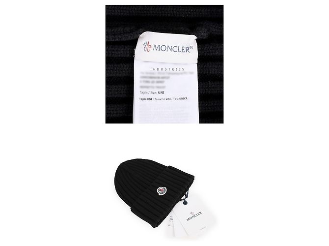 Moncler Gorro de malha com patch de logótipo - vista 5