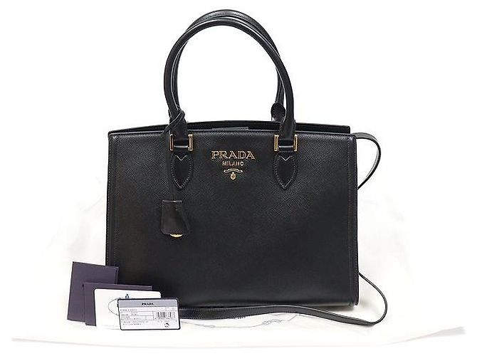Prada Bolso Two-Way de piel de becerro suave Negro - vista 2