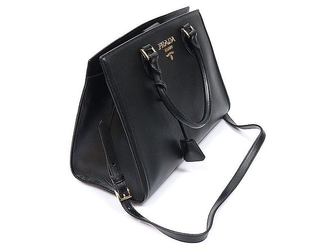 Prada Bolso Two-Way de piel de becerro suave Negro - vista 3