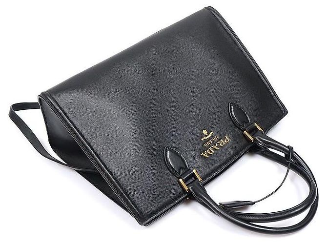 Prada Bolso Two-Way de piel de becerro suave Negro - vista 4