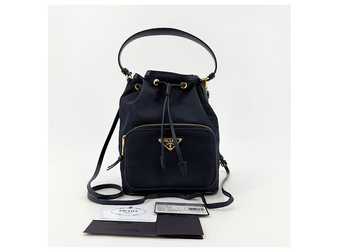 Prada Borsa Bucket Re Nylon Pocono Navy - vista 2