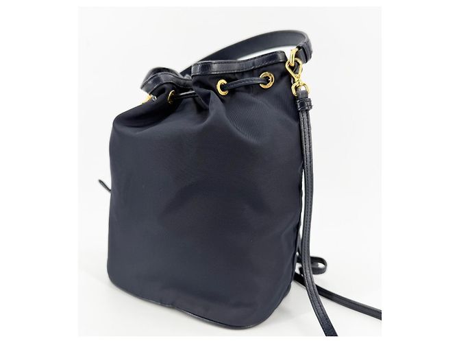 Prada Borsa Bucket Re Nylon Pocono Navy - vista 6