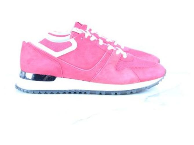 Louis Vuitton Sneakers Runaway in camoscio rosso - vista 5