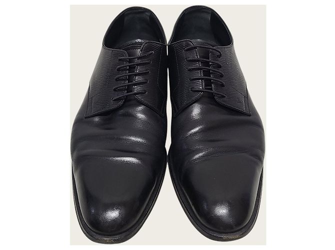 Louis Vuitton Scarpe Derby stringate da uomo Wall Street in Epi nero - vista 6