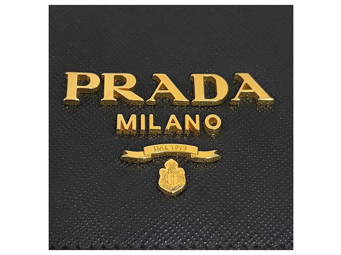 Prada Borsa a tracolla con catena in Saffiano Nera - vista 9