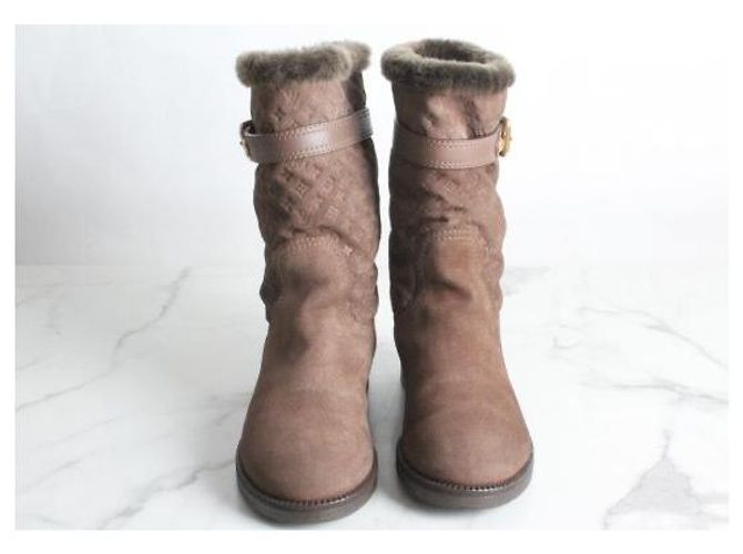 Louis Vuitton Botines de ante marrón (SKU: - vista 5