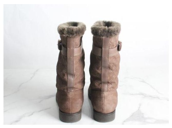 Louis Vuitton Botines de ante marrón (SKU: - vista 6