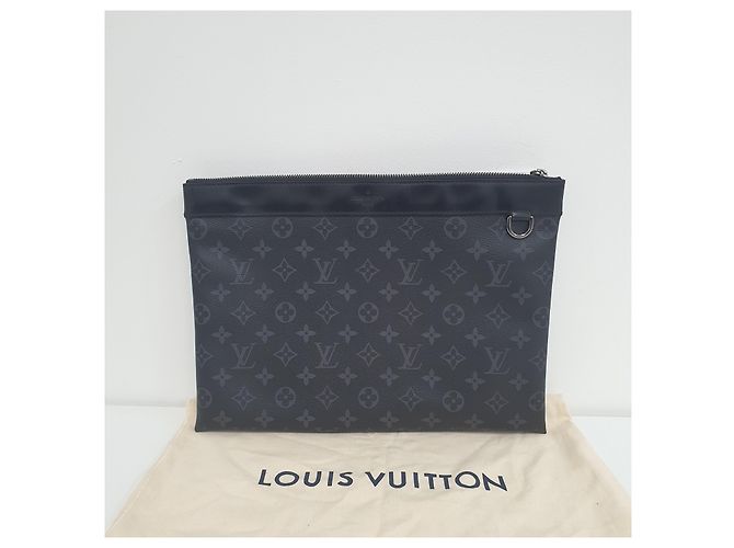 Clutch Louis Vuitton Apollo Grigio Scuro - vista 2