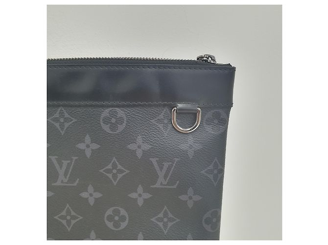 Clutch Louis Vuitton Apollo Grigio Scuro - vista 3