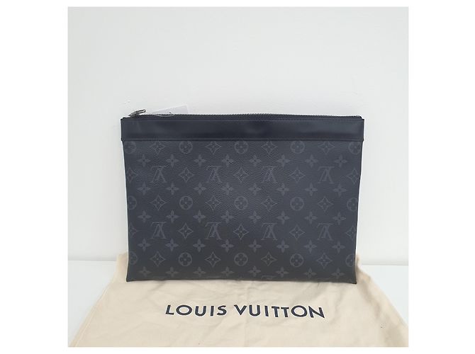 Clutch Louis Vuitton Apollo Grigio Scuro - vista 6