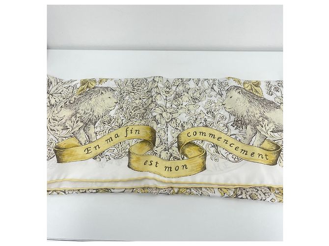 Foulard in seta Dior Avorio - vista 3