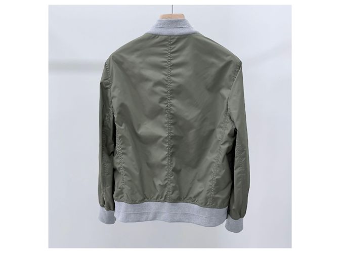 Brunello Cucinelli Nylon Bomber Jacke Olivengrün - Ansicht 4