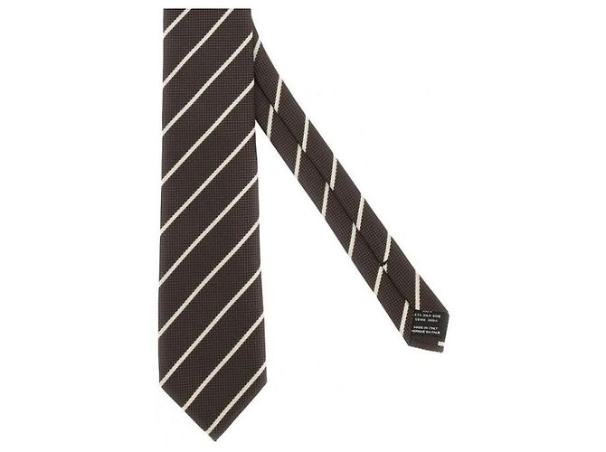 Cravatta in seta jacquard Tom Ford Marrone - vista 4