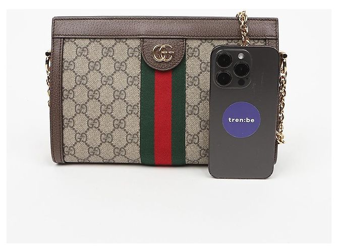 Gucci Borsa a tracolla Ophidia GG Small Brown - vista 10