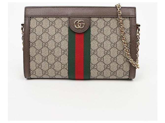 Gucci Borsa a tracolla Ophidia GG Small Brown - vista 2