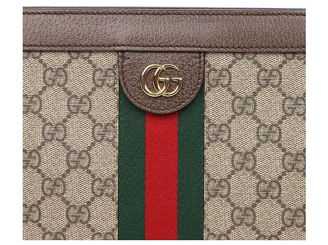 Gucci Borsa a tracolla Ophidia GG Small Brown - vista 3