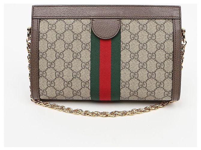 Gucci Borsa a tracolla Ophidia GG Small Brown - vista 4