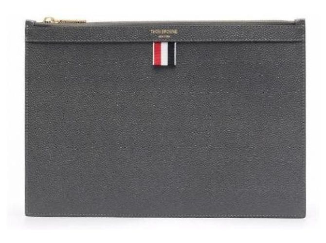 Thom Browne Portadocumenti piccolo in pelle Pebble Grain - vista 4