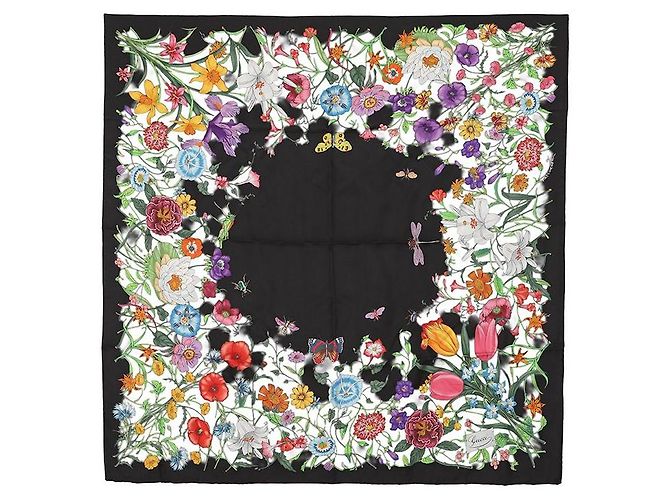 Gucci Quadrato con stampa Flora - vista 2