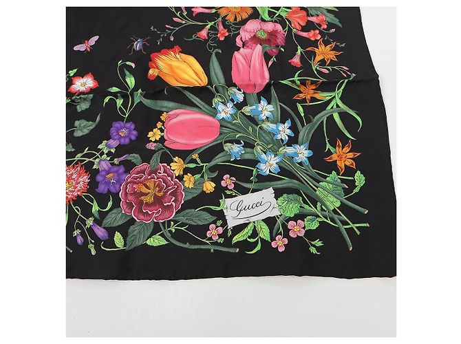 Gucci Quadrato con stampa Flora - vista 3