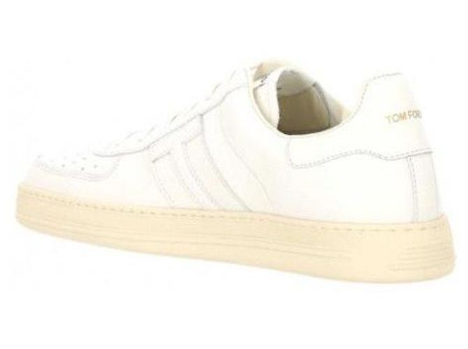 Tom Ford Leder-Sneaker Weiß - Ansicht 5