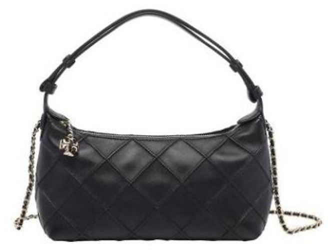 Tory Burch Fleming Pouch Bag Schwarz Lammleder - Ansicht 4