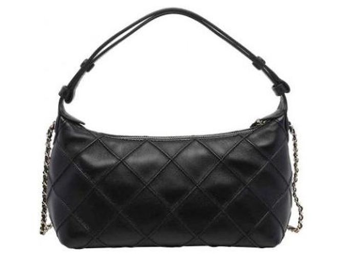 Tory Burch Fleming Pouch Bag Schwarz Lammleder - Ansicht 6