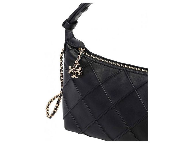 Tory Burch Fleming Pouch Bag Schwarz Lammleder - Ansicht 7