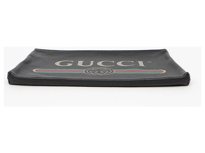 Gucci Pochette con stampa logo nera - vista 6