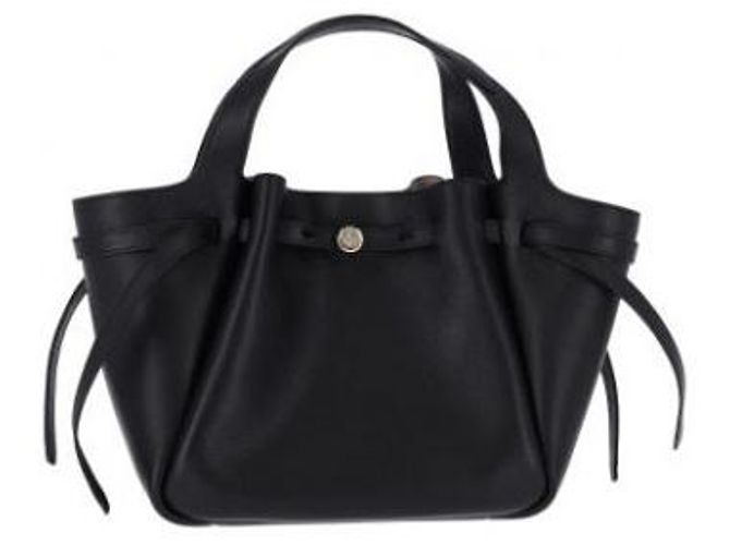 Petit sac cabas ROMY Tory Burch noir en cuir - vue 4