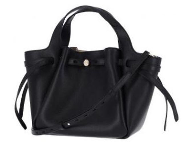 Petit sac cabas ROMY Tory Burch noir en cuir - vue 5