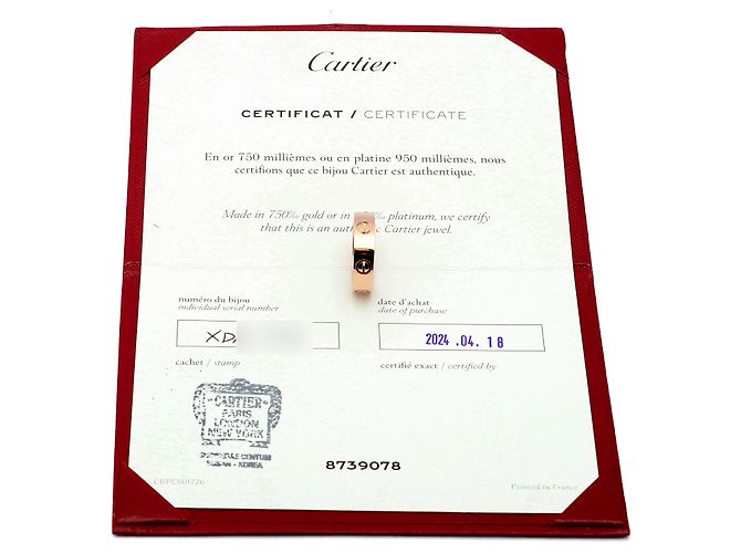 Cartier Anello Love Modello Classico Misura KS Oro Rosa - vista 3