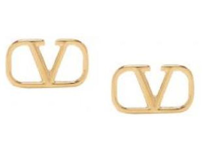 Valentino Orecchini in metallo Logo Signature - vista 4