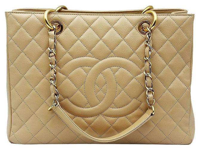 Chanel Borsa a tracolla con catena Caviar Skin Beige - vista 2
