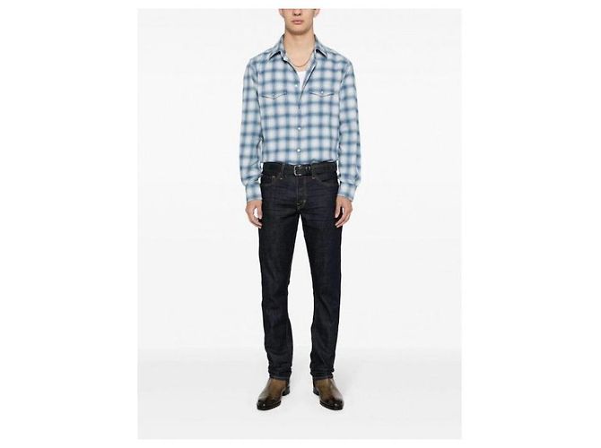 Tom Ford Jeans Slim Fit in Denim Blu - vista 4
