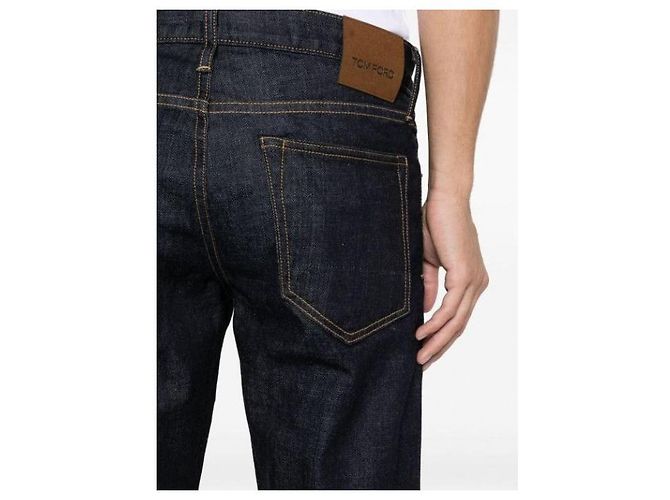 Tom Ford Jeans Slim Fit in Denim Blu - vista 7