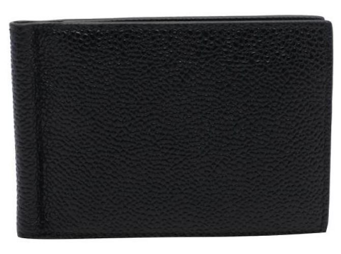 Thom Browne Fermi denaro in pelle Pebble Grain - vista 4