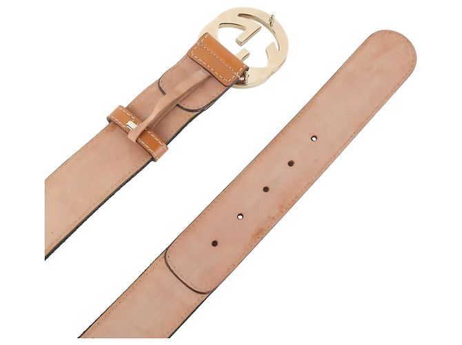 Gucci Gold GG Interlocking Three-Line Belt - view 4