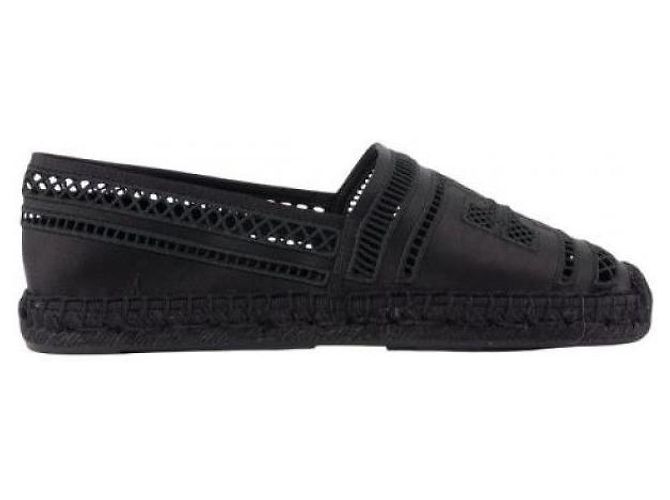 Espadrillas Open Wave Tory Burch Nere in Pelle - vista 4