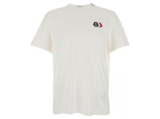 Moncler Baumwoll-T-Shirt mit gesticktem Logo - Ansicht 4