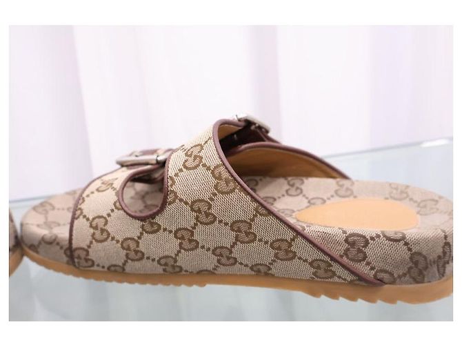 Gucci Canvas Double Strap Sandals - view 10