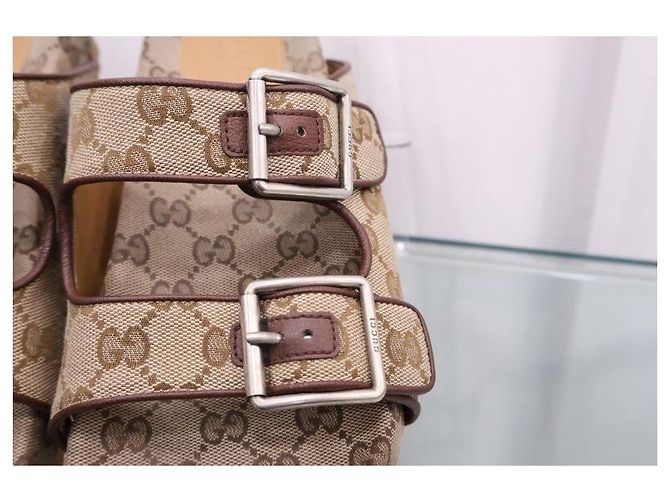 Gucci Canvas Double Strap Sandals - view 4