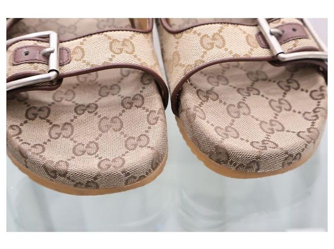 Gucci Canvas Double Strap Sandals - view 5