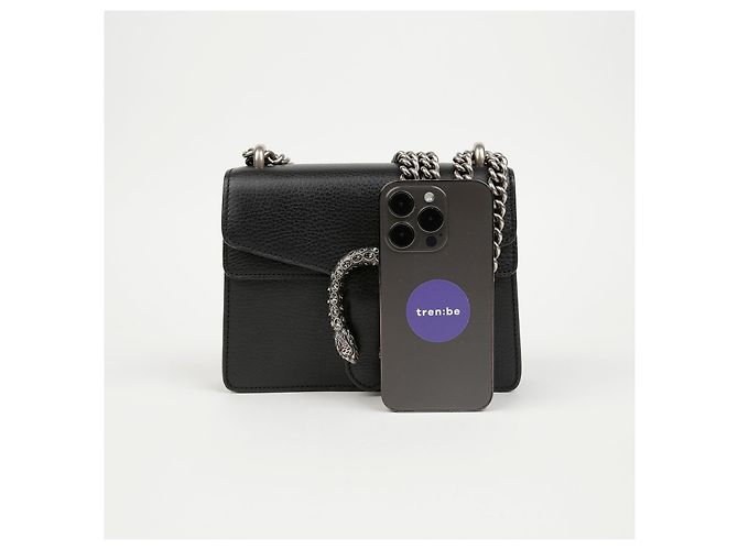 Gucci Mini borsa Dionysus in pelle nera - vista 10